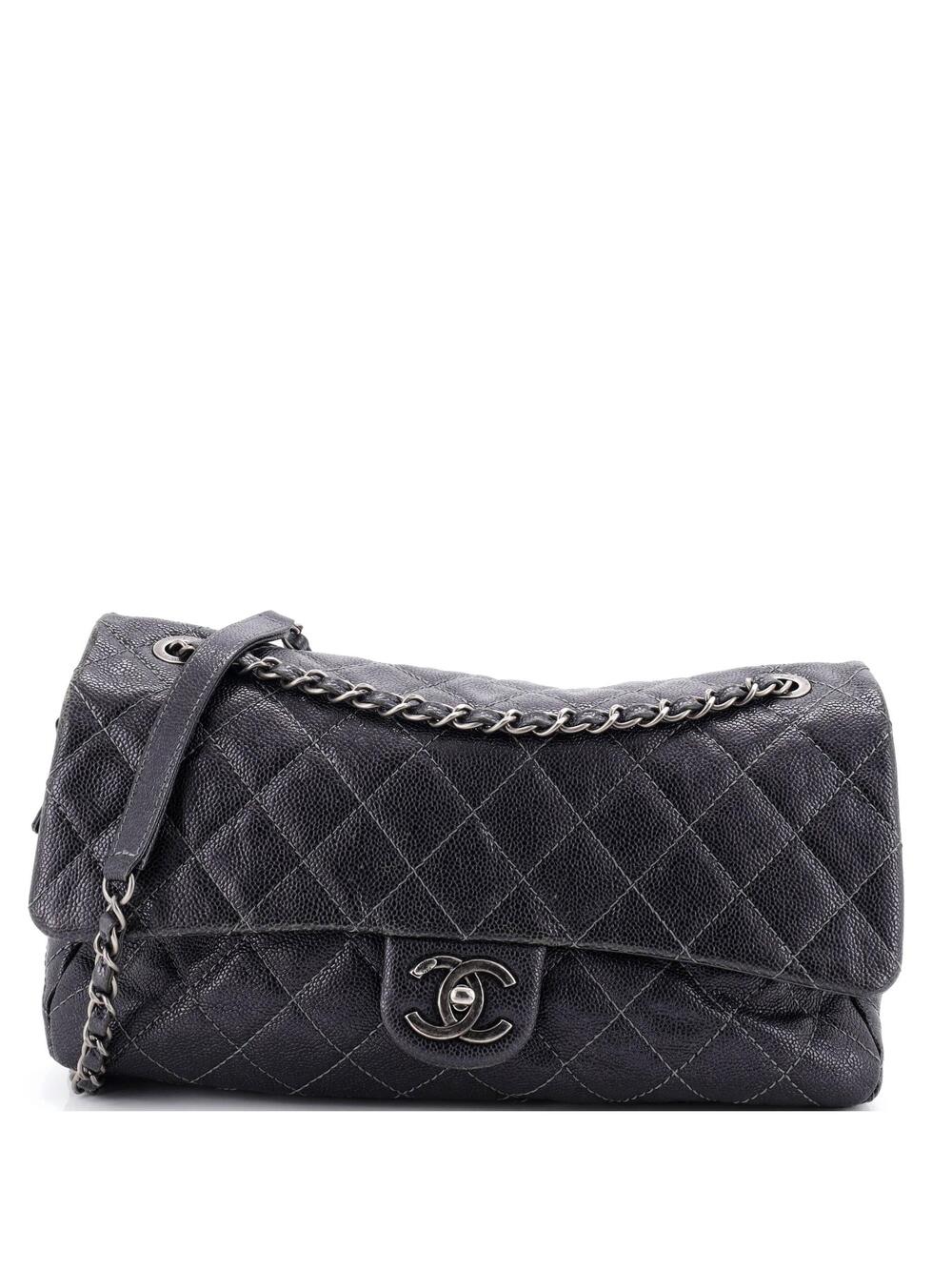 Chanel Easy Flap Bag Quilted Caviar #270710C43B